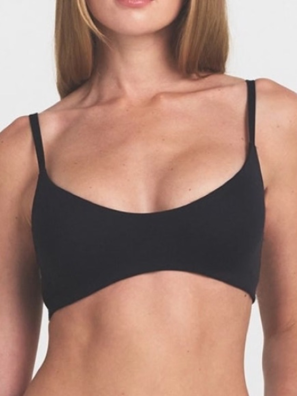 New Nike Skims Matte Micro Scoop Bra Obsidian